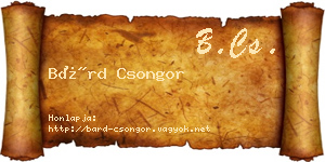 Bárd Csongor névjegykártya