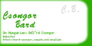 csongor bard business card